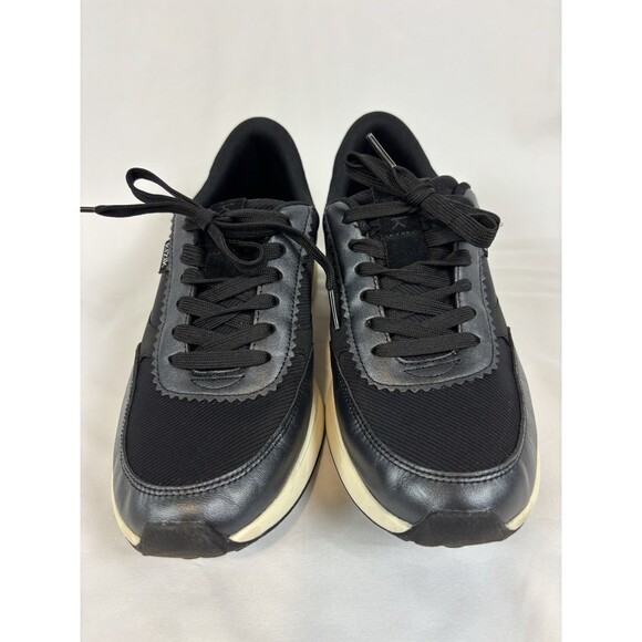 Kizik Paris Sneakers Black Knit Leather Size 8.5 Lightweight Comfort - Picture 11 of 12